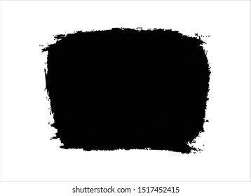 grunge vector paint texture ink brush stroke background.black watercolor