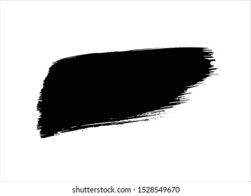 Grunge Vector Paint Texture Ink Brush Stroke Background.black Watercolor