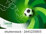 Grunge vector poster for Soccer Tournament 2026 featuring dynamic brush textures, a stylized football player in motion
