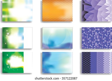 Grunge Vector Poster Templates . distressed backgrounds . Design brochures . Set of Textured cards .