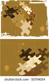 the grunge vector retro abstract background set