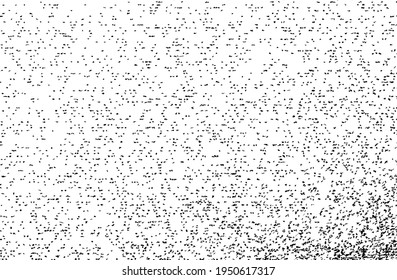 Grunge textura áspera vectorial. Fondo sucio. Dibujo de pincel de salpicadura. Muchos puntos y chispas. 