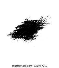 Grunge vector shape. Black background.
