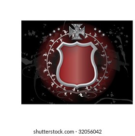 grunge vector shield
