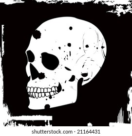 grunge vector skull