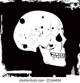 grunge vector skull