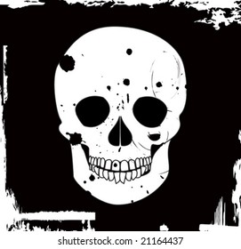 grunge vector skull