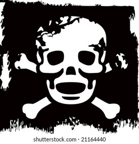 grunge vector skull