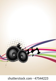 grunge vector speaker music art background