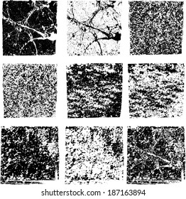 Grunge vector squares.