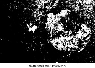 Grunge Vektorstruktur. Abstrakter, gerissener Hintergrund. Ältere und verwitterte zerbrochene Oberfläche. Schmutzig und beschädigt. Detaillierte raue Kulisse. Vektorgrafik.