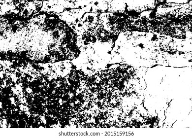 Grunge vector texture. Abstract cracked background. Aged and weathered broken surface. Dirty and damaged. Detailed rough backdrop. Vector graphic illustration.