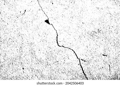 Grunge vector texture. Abstract cracked background. Aged and weathered broken surface. Dirty and damaged. Detailed rough backdrop. Vector graphic illustration.