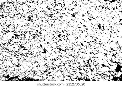 Grunge vector texture. Abstract cracked background. Aged and weathered broken surface. Dirty and damaged. Detailed rough backdrop. Vector graphic illustration.