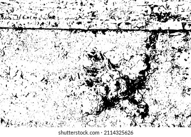 Grunge vector texture. Abstract cracked background. Aged and weathered broken surface. Dirty and damaged. Detailed rough backdrop. Vector graphic illustration.