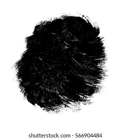 Grunge Vector Texture with Black isolated Paint stripe, dry border in black. Vector brush Stroke, Modern Textured sharp for distressed banner.