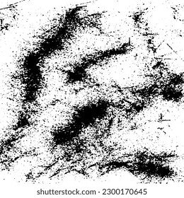 Grunge vector texture, dots, bubbles, splashes, drops, cracks, wrinkles, cavities. Black spots, background