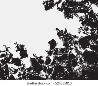 Grunge vector texture. problematic scratches, cracks, walls, demolition, old patterns. Outdated infrastructure, brokenness, destroyed