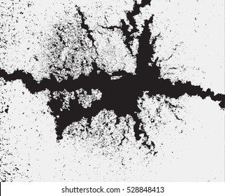 Grunge vector texture. problematic scratches, cracks, walls, demolition, old patterns. Outdated infrastructure, brokenness, destroyed