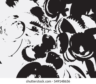 Grunge vector texture. problematic scratches, cracks, walls, demolition, old patterns. Outdated infrastructure, brokenness, destroyed. Poster, background for your design.
