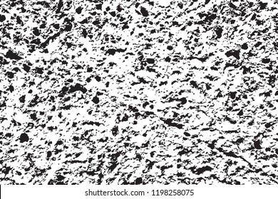 Grunge vector texture of rough sandstone. Black grit over transparent background. Noisy surface for vintage overlay. Abstract distressed texture. Weathered timber surface monochrome backdrop