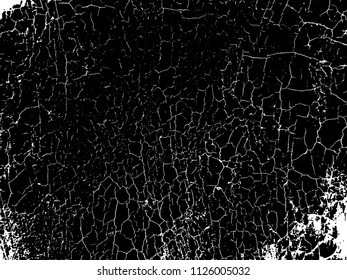 Grunge vector texture template with cracks.
