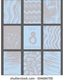 Grunge vector textures. Vector backgrounds collection.