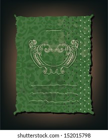 A grunge vector well-crafted card with golden frame and lines to place the text; could be used for different occasions such as: a bitrthday card, a scrap-booking page, advertisement or cover
