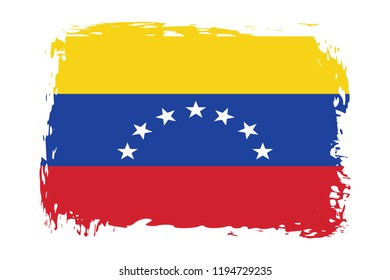 Grunge Venezuela flag.flag of Venezuela,banner vector illustration. Vector illustration eps10.