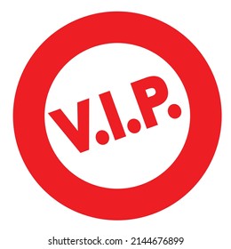 Grunge version of a V.i.P. rubber stamp over white