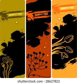 Grunge vertical banners