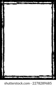 Grunge, senkrechte Rahmen, schwarze Grunge-Grenze