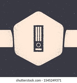 Grunge Video game console icon isolated on grey background. Monochrome vintage drawing. Vector Illustration