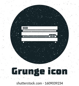 Grunge Video game console icon isolated on white background.  Vector Illustration