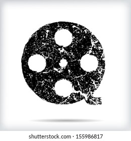 Grunge video icon 