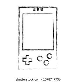 grunge videogame console play with buttons controller