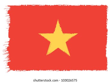 grunge vietnam flag