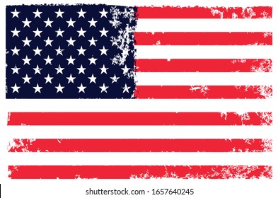 grunge vintage american flag background