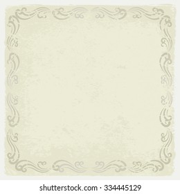 grunge vintage background with decorative frame