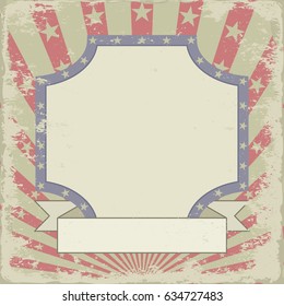 grunge vintage background with decorative frame
