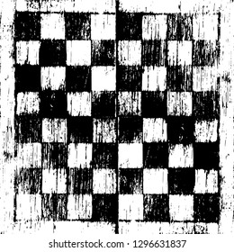 Grunge vintage chess background. Vector, EPS10