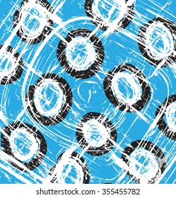 grunge vintage circle shape background and texture, vector design element