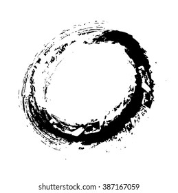 grunge vintage circle shape background and texture, vector design element