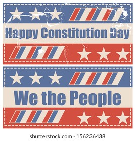 grunge vintage - Constitution Day Vector Illustration