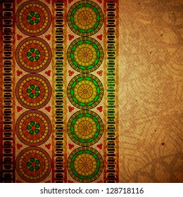 Grunge Vintage-Design mit ethnischen Elementen