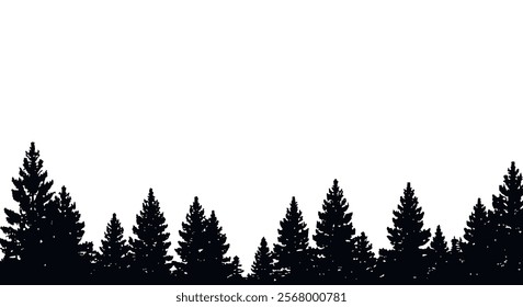 Grunge vintage forest background. Vector illustration.