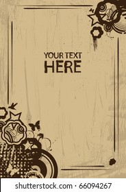 Grunge vintage frame with copy space