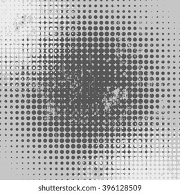 Grunge vintage halftone pattern. Abstract vector dotted background