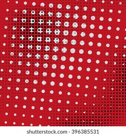 Grunge vintage halftone pattern. Abstract vector dotted background
