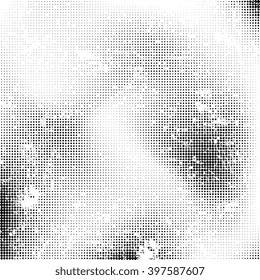 Grunge vintage halftone pattern. Abstract vector dotted background